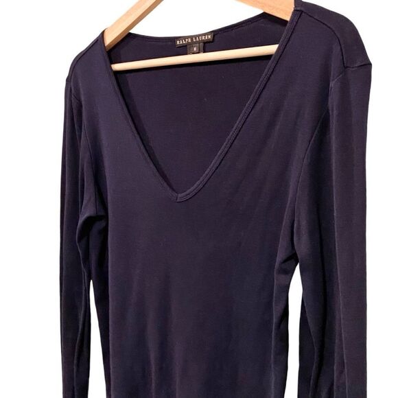 Vintage Ralph Lauren V-neck Long Sleeve Sweater in Size Medium Made in USA - Picture 3 of 8